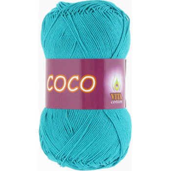 Пряжа COCO (КОКО), Vita Cotton (Индия), 240м, 50гр, 100% мерсеризованный хлопок, 4315 - Темно-голубая бирюза