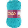 Пряжа COCO (КОКО), Vita Cotton (Индия), 240м, 50гр, 100% мерсеризованный хлопок, 4315 - Темно-голубая бирюза