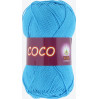 Пряжа COCO (КОКО), Vita Cotton (Индия), 240м, 50гр, 100% мерсеризованный хлопок, 3878 - Голубая бирюза