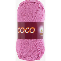 Пряжа COCO (КОКО), Vita Cotton (Индия), 240м, 50гр, 100% мерсеризованный хлопок, 4304 - Св. цикламен
