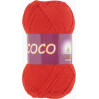 Пряжа COCO (КОКО), Vita Cotton (Индия), 240м, 50гр, 100% мерсеризованный хлопок, 4319 - Алый