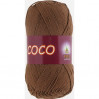 Пряжа COCO (КОКО), Vita Cotton (Индия), 240м, 50гр, 100% мерсеризованный хлопок, 4306 - Светлый шоколад