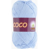 Пряжа COCO (КОКО), Vita Cotton (Индия), 240м, 50гр, 100% мерсеризованный хлопок, 4323 - Светло-голубой