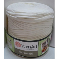 Пряжа Maccheroni (Макарони), YarnArt (Турция), 600+/-100гр, ~150м, 90% восстановленный хлопок, 10% полиэстер - молочный