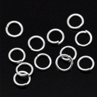 Колечки соединительные металлические одинарные 5 мм, под светлое серебро, уп. 50 шт