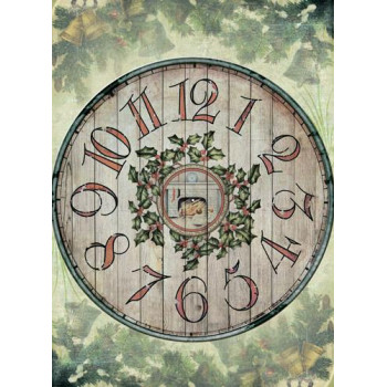 Рисовая бумага для декупажа Craft Premier Деревянные часы А3, Арт. CP05126, 1 лист
