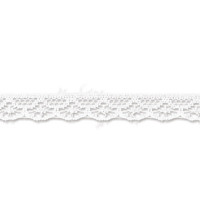 Кружево Lace BLITZ 100% нейлон, 15мм, 301-белый, 1м