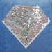 Термоаппликация с пайетками "Алмаз", двусторонняя, 24 х 21см, цвет разноцветный/серебряный