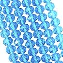 Бусины рондели 1 нить 40см+/-5, граненные стеклянные (2мм) - №03 св.голубой прозрач.
