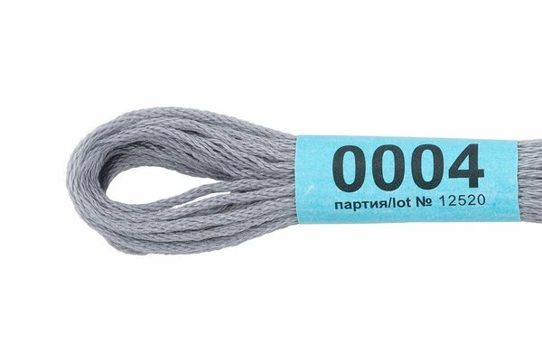 Мулине Гамма 8м 100% егип. хлопок - 0004 св.серый