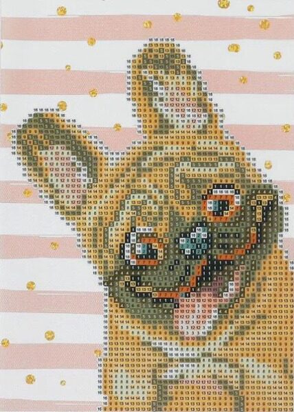 Алмазная вышивка с частичным заполнением Щенок 21*15 см, круглые стразы, холст, емкость