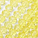 Бусины рондели 1 нить 40см+/-5, граненные стеклянные (2мм) - №09/dyed желтый прозрач.